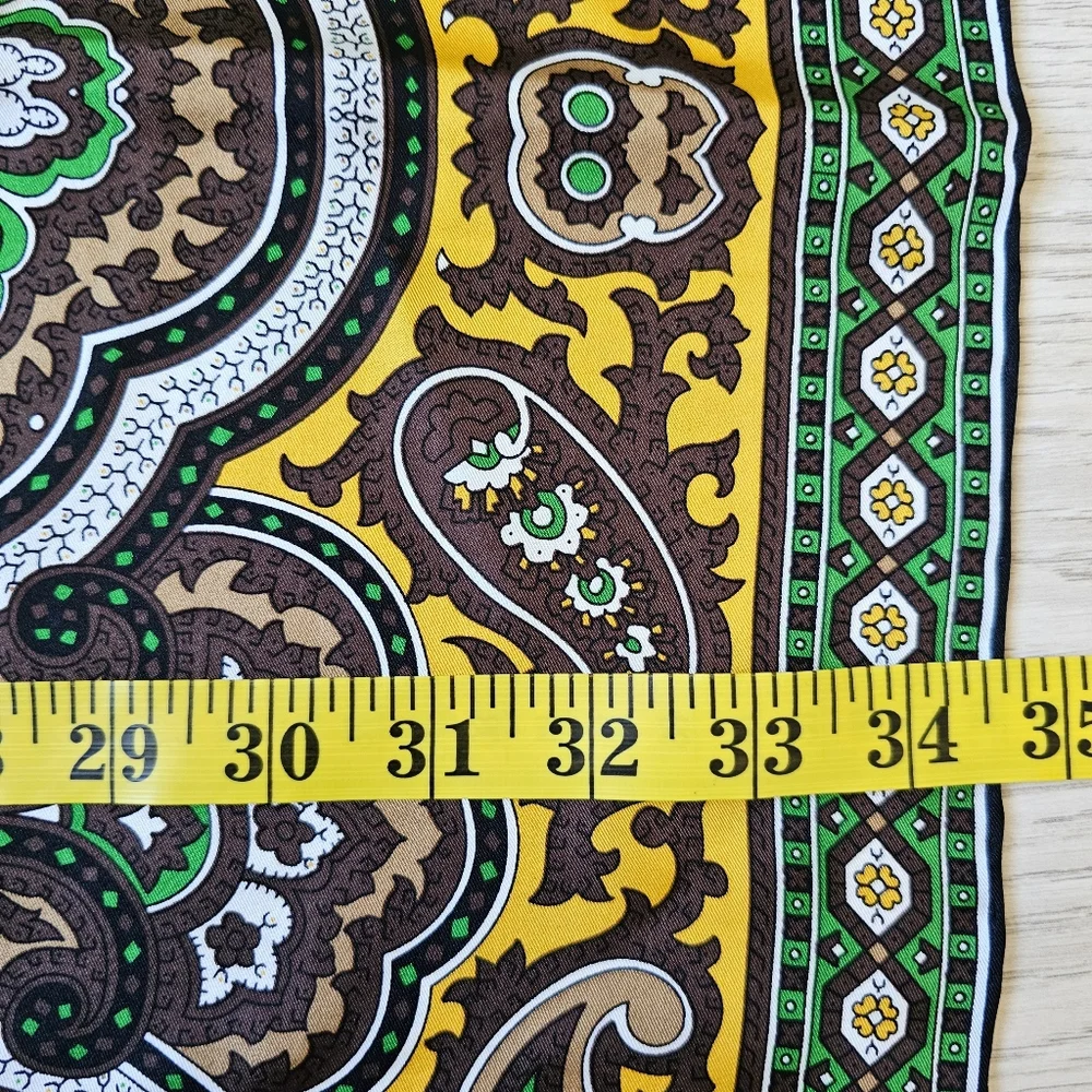 2012 Talbots 100% Silk Elegant Paisley Square Bandana 34